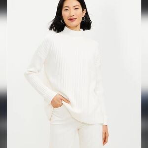 LOFT Mockneck Knit Sweater Small